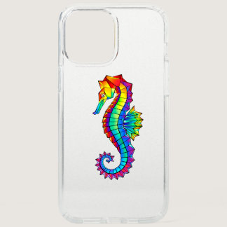 Rainbow Polygonal Seahorse Speck iPhone 12 Pro Max Case