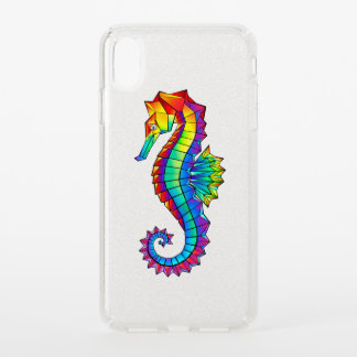 Rainbow Polygonal Seahorse Speck iPhone XS Max Case