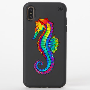 Rainbow Polygonal Seahorse Speck iPhone XS Max Case