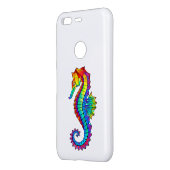 Rainbow Polygonal Seahorse Uncommon Google Pixel Case (Back/Left)