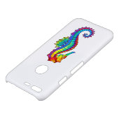 Rainbow Polygonal Seahorse Uncommon Google Pixel Case (Top)