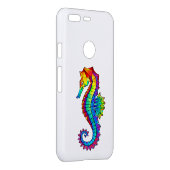 Rainbow Polygonal Seahorse Uncommon Google Pixel Case (Back/Right)
