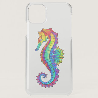 Rainbow Polygonal Seahorse iPhone 11 Pro Max Case
