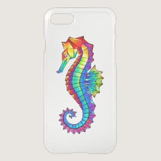 Rainbow Polygonal Seahorse iPhone SE/8/7 Case