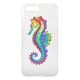 Rainbow Polygonal Seahorse iPhone 8 Plus/7 Plus Case