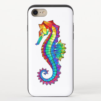 Rainbow Polygonal Seahorse iPhone 8/7 Slider Case