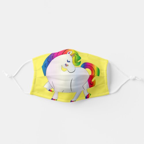 Rainbow pony mask for girls for virus protection