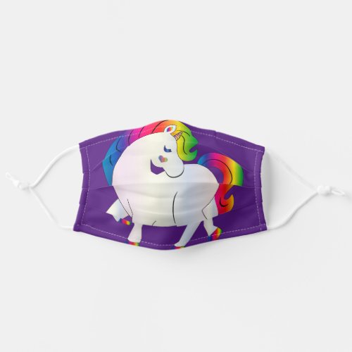 Rainbow pony mask for girls for virus protection