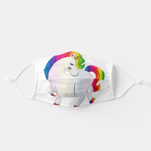 Rainbow pony mask for girls for virus protection