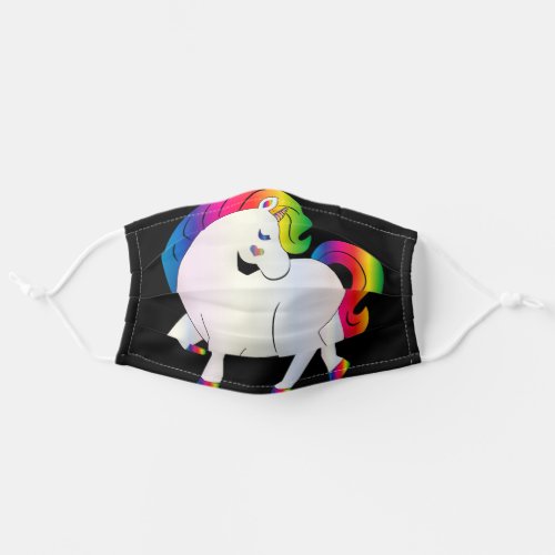 Rainbow pony mask for girls for virus protection