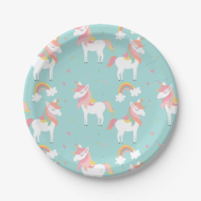 Rainbow Pony Paper Plates (Front)