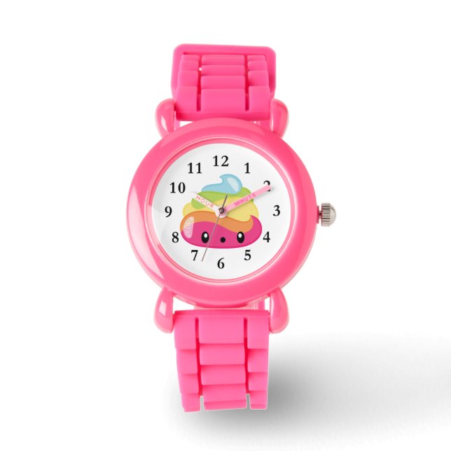 Rainbow Poo Emoji Watch (Front)