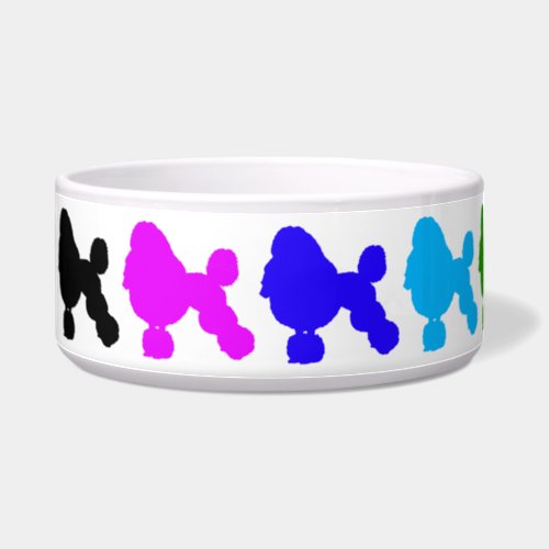 Rainbow Poodles Pet Bowl