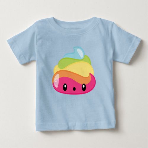 Rainbow Poop Emoji Baby T_Shirt