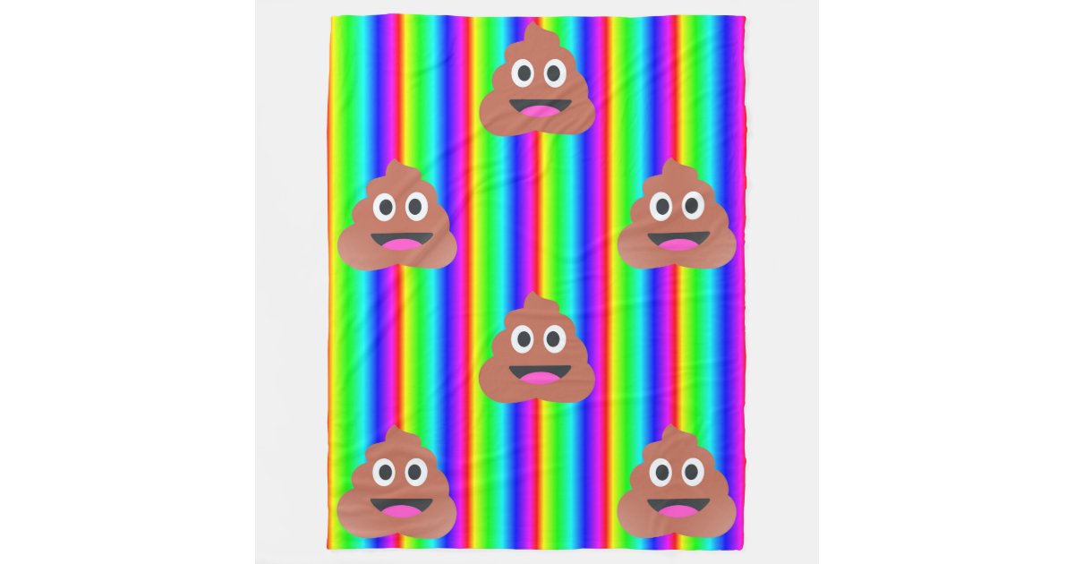 rainbow poop emoji blanket Zazzle