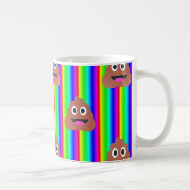 rainbow poop emoji coffee mug (Right)