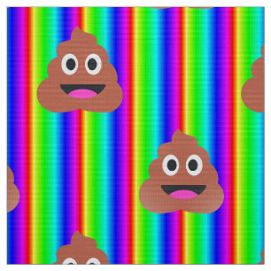 rainbow poop emoji fabric