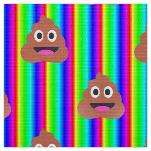 rainbow poop emoji fabric
