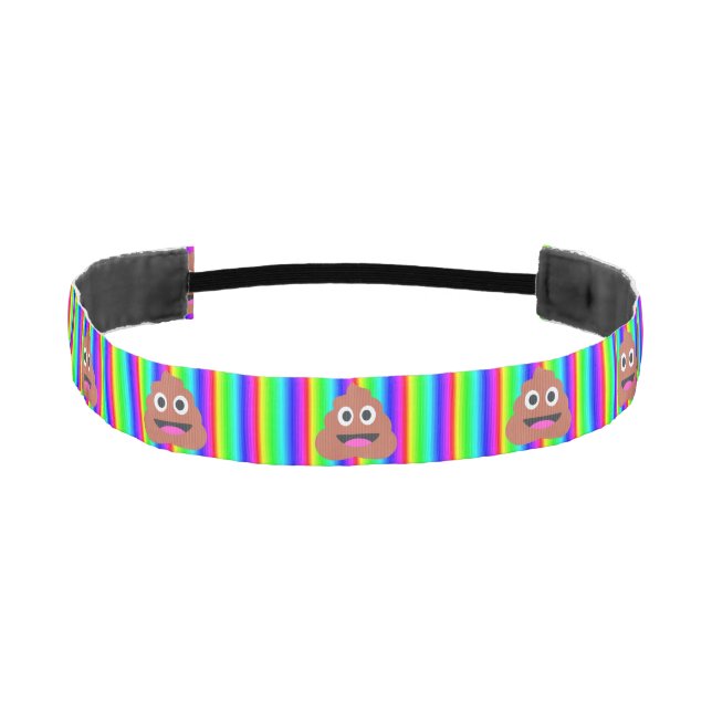 rainbow poop emoji headband (Front)