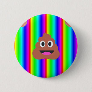 rainbow poop emoji is already in English, however Pinback Button