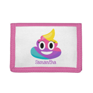 Rainbow Poop Emoji Kids Wallet