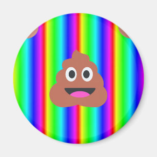 rainbow poop emoji magnet