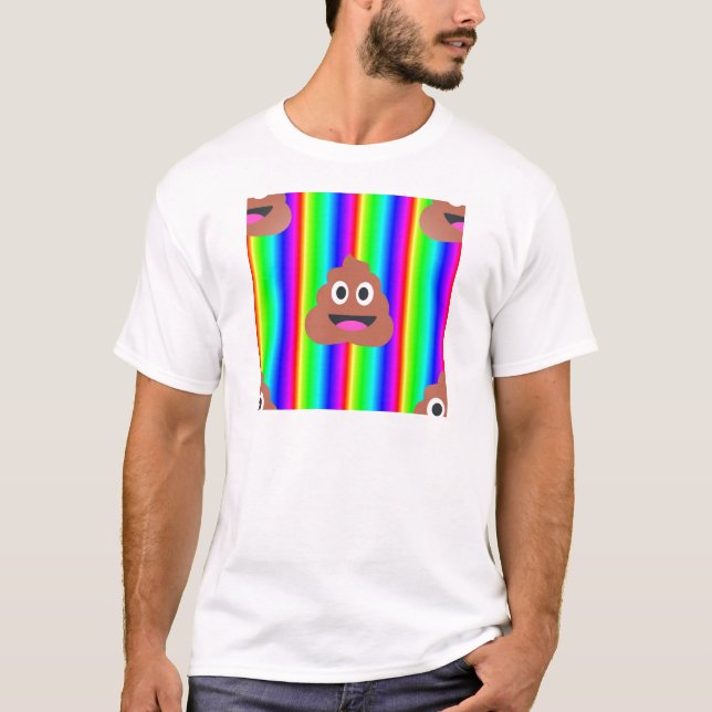 rainbow poop emoji T-Shirt (Front)