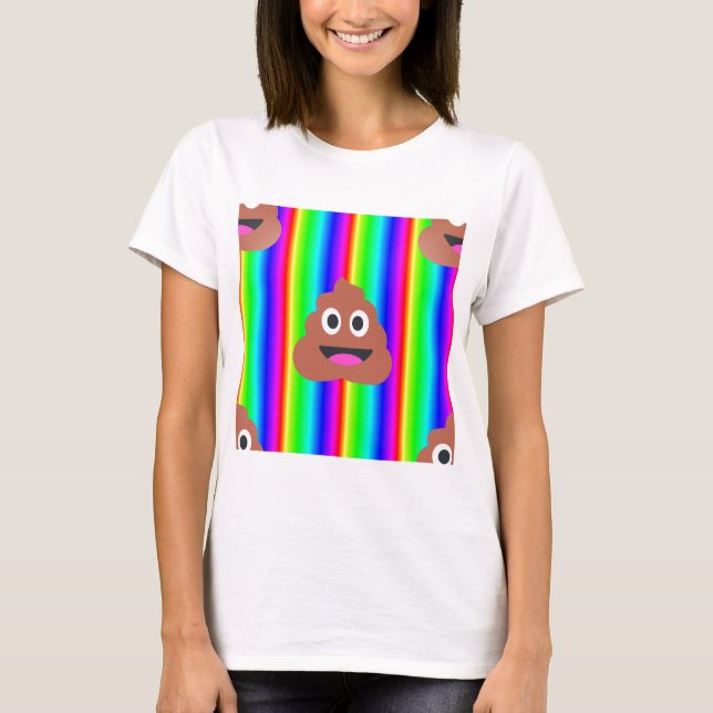 rainbow poop emoji T-Shirt (Front)