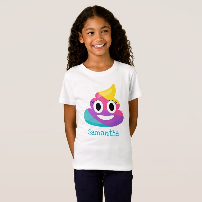 Rainbow Poop Emoji T-Shirt (Front Full)