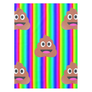 rainbow poop emoji table cloth tablecloth