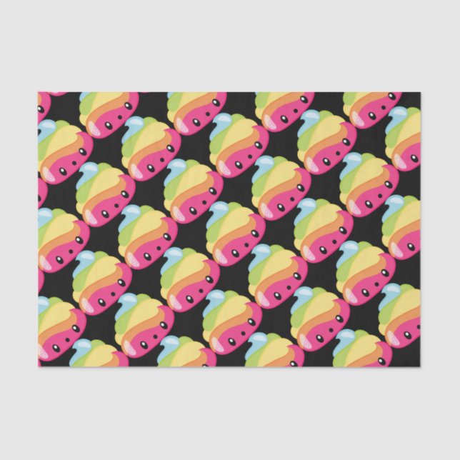 Rainbow Poop Emoji Tissue Paper (Front)