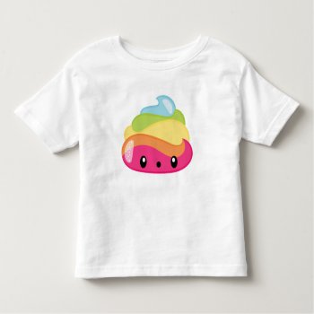 Rainbow Poop Emoji Toddler T-shirt by MishMoshEmoji at Zazzle