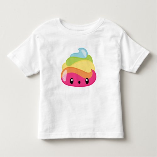 Rainbow Poop Emoji Toddler T_shirt