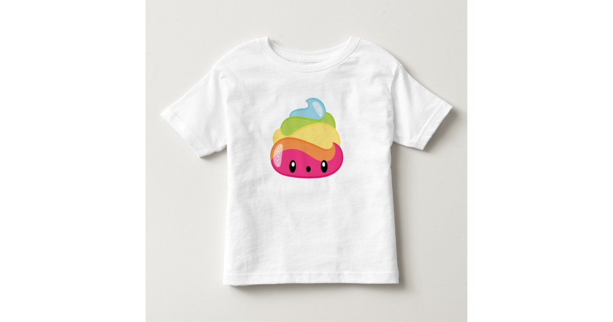 rainbow poop emoji shirt