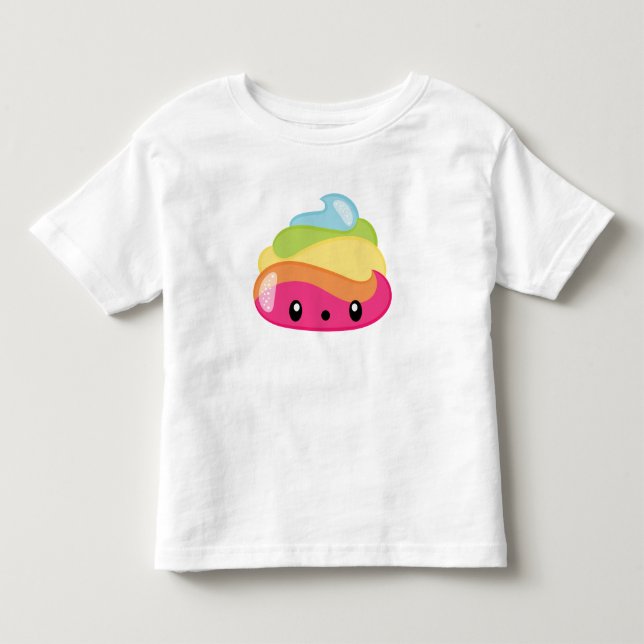 Rainbow Poop Emoji Toddler T-shirt (Front)