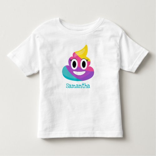 Rainbow Poop Emoji Toddler T_shirt