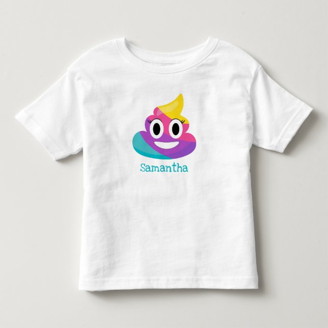 Rainbow Poop Emoji Toddler T-shirt (Front)