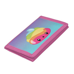 Rainbow Poop Emoji Trifold Wallet