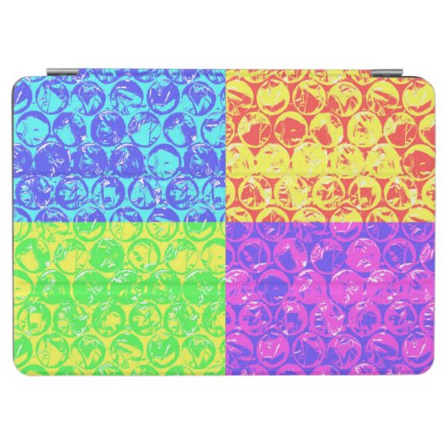 Rainbow pop art bubble wrap iPad air cover