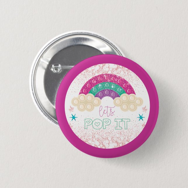 Rainbow Pop It Birthday Button (Front & Back)