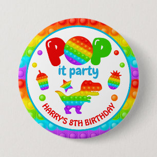 Rainbow Pop It Fidget Toy Birthday Party Button