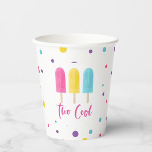 Rainbow Pop Two Cool 2nd Birthday Paper Cups