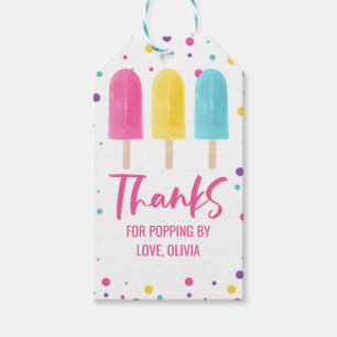 Rainbow Pops Summer Birthday Gift Tags