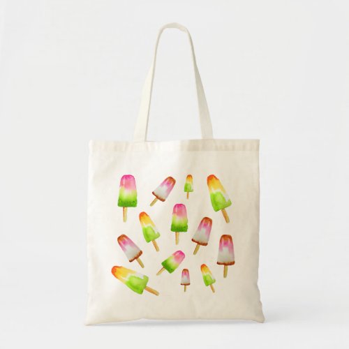 Rainbow popsicle cute Summer vacation beach Tote Bag