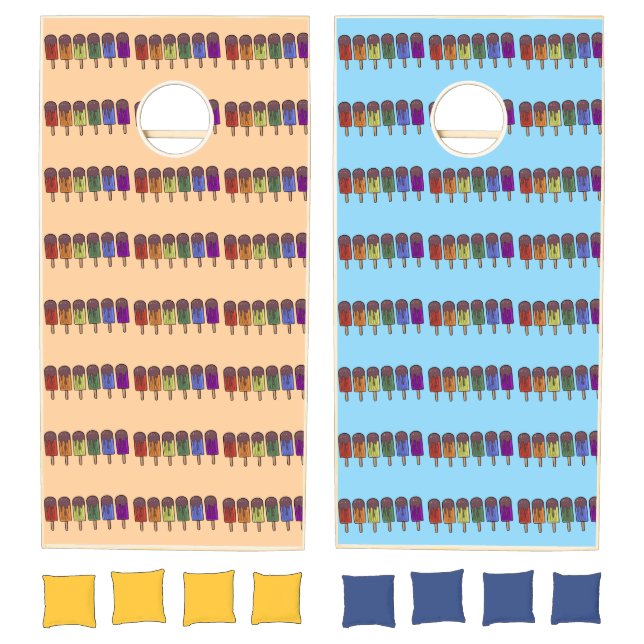 Rainbow Popsicle Parade Cornhole Set (Set)