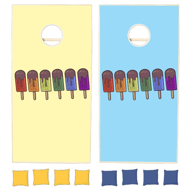 Rainbow Popsicle Parade Cornhole Set (Set)