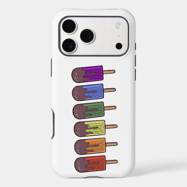 Rainbow Popsicle Parade iPhone Case (Back)