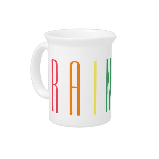 RAINBOW Porcelain Pitcher (Left)