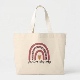 Rainbow 'Positive Vibes Only' Tote Bag