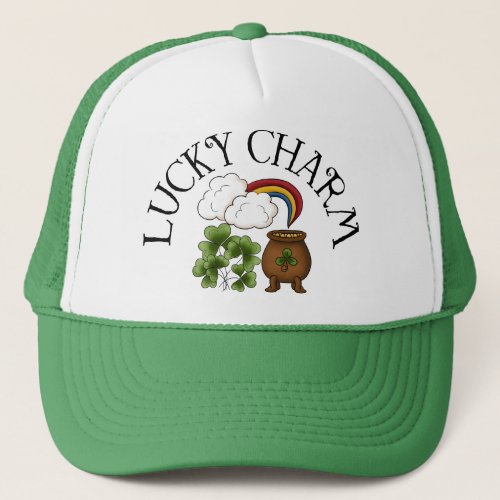 Rainbow Pot of Gold Lucky Charm Trucker Hat